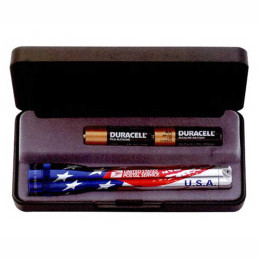 AA Mini Mag-Lite Flashlight with American Flag Promotional Custom