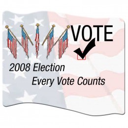 Flag Shape Magnet - Medium - 20 mil Promotional Custom Imprinted With Logo