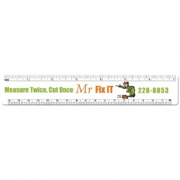 Ruler Shape Magnet - Medium - 30 mil Promotional Custom Imprinted With Logo
