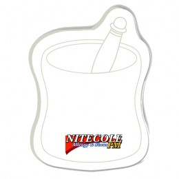 4"x3" Mortar/Pestle Sticky Notes-25 Sheets-4 Color Promotional Custom Imprinted With Logo