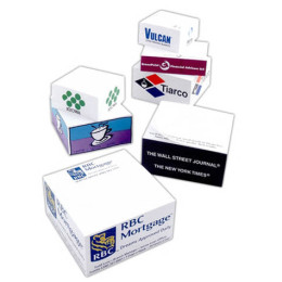3-1/2" Non-Adhesive Half-Size Note Cube-350 Sheets Promotional Custom Imprinted