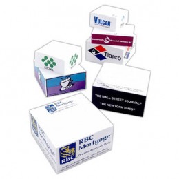3-7/8" Non-Adhesive Note Half Cube - 400 Sheets Promotional Custom Imprinted