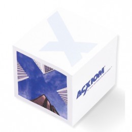 2-3/8" Non-Adhesive Cube - 4 Color FREE Promotional Custom Imprinted With Logo