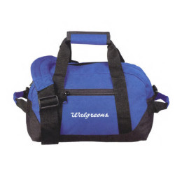 Compact Two Tone Sports Bag Promotional Custom Imprinted With Logo