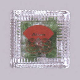 Square Glass Container Promotional Custom Imprinted With Logo