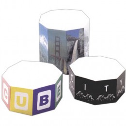 4" Octagon Shaped Sticky Note Cube - 400 Sheets Promotional Custom Imprinted