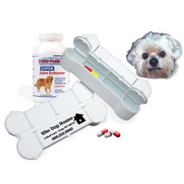 Dog Bone Pill Box Promotional Custom Imprinted With Logo