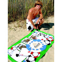 Poker Stock Design Towel Promotional Custom Imprinted With Logo