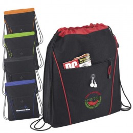 The Raven Drawstring Backpack Promotional Custom Imprinted With Logo