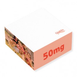 3" Sticky Note Half-Cube - 4 Color FREE Promotional Custom Imprinted With Logo