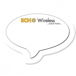 4"x3" Speech Bubble Sticky Notes-25 Sheets-4 Color Promotional Custom Imprinted With Logo