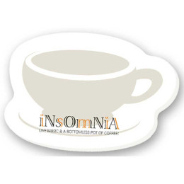 Adhesive Die Cut Notepad - Cup 5 x 3 25 Sheet Pad Promotional Custom Imprinted With Logo