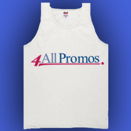 Anvil Cotton Tank - White Promotional Custom Imprinted With Logo