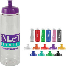 32 oz. Transparent Sports Bottle - BPA Free Promotional Custom Imprinted With Logo