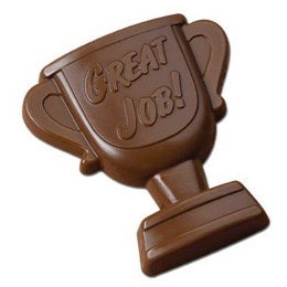 Chocolate Trophy Cup Promotional Custom Imprinted With Logo