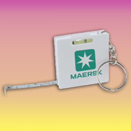 Level Tape Measure Key Ring Promotional Custom Imprinted With Logo