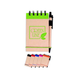 Kraft Jotter with Pen Promotional Custom Imprinted With Logo