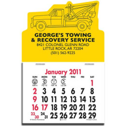Press-N-Stick Calendar - Tow Truck2 Promotional Custom Imprinted With Logo