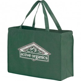 Recycled Grocery Tote Bag - 16" x 12" Promotional Custom Imprinted With Logo