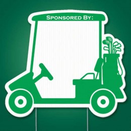 Golf Cart Yard Sign Promotional Custom Imprinted With Logo