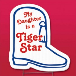 Boot Yard Sign Promotional Custom Imprinted With Logo