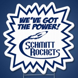 Burst Shape Yard Sign Promotional Custom Imprinted With Logo
