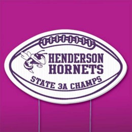 Footbal Yard Sign Promotional Custom Imprinted With Logo