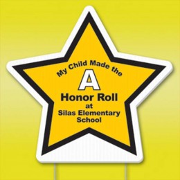Star Yard Sign Promotional Custom Imprinted With Logo
