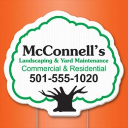 Tree Yard Sign Promotional Custom Imprinted With Logo