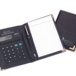 Junior-Size Folder w/ Calculator Promotional Custom Imprinted With Logo