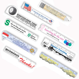 Cardstock 7 Inch Ruler - 4 Color FREE Promotional Custom Imprinted With Logo