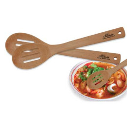 Bamboo Slotted Spoon Promotional Custom Imprinted With Logo