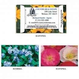 Business Card w/ Flower Seeds Promotional Custom Imprinted With Logo
