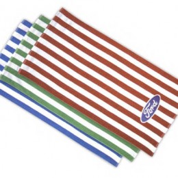 Striped Cabana Towel Promotional Custom Imprinted With Logo
