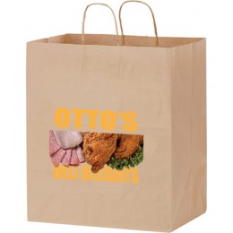 Carry Out Paper Bag-Full Color-Natural
