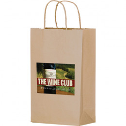 Paper Two Bottle Bag-Full Color-Natural