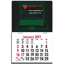 Press-N-Stick Calendar - Computer Promotional Custom Imprinted With Logo
