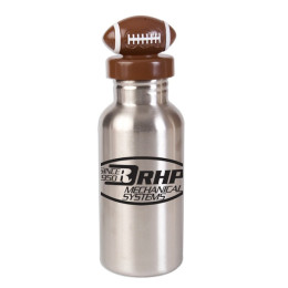 Stainless Bottle with Football Lid - 17 oz