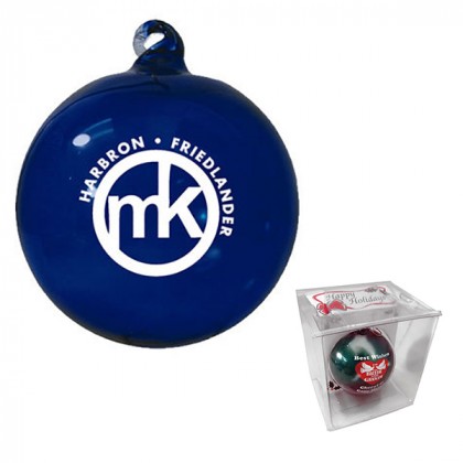 Hand Blown Glass Holiday Ornament | Corporate Holiday Party Favors