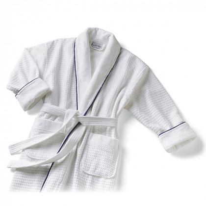 Checkered Shawl Collar Bathrobe for Grandparents' Day