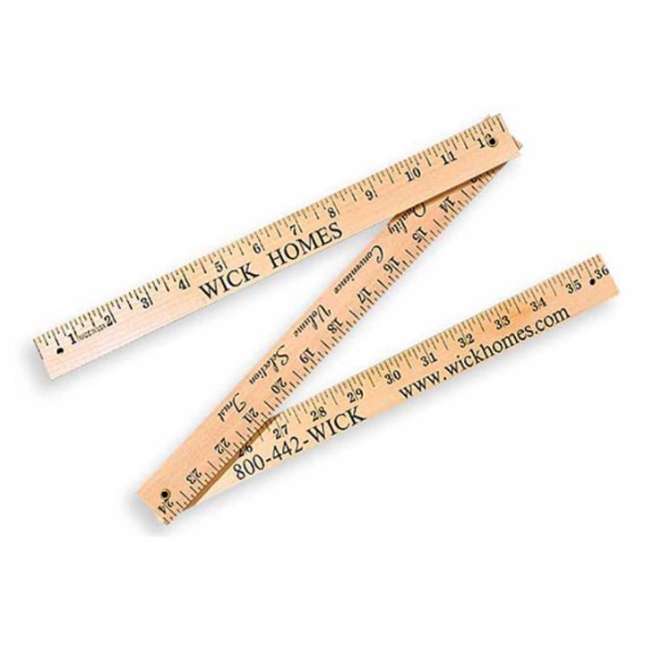 Natural Finish Folding Yardstick Promotional Folding Yardsticks
