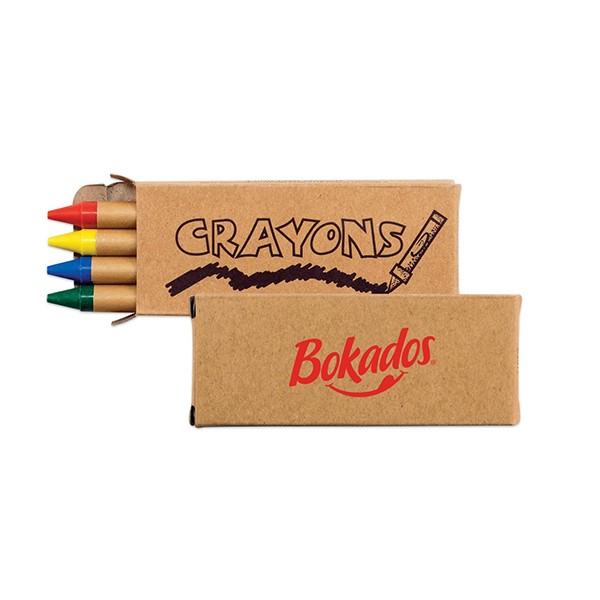 4 Pack Personalized Imprinted Crayons With Logo Custom Crayons Bulk