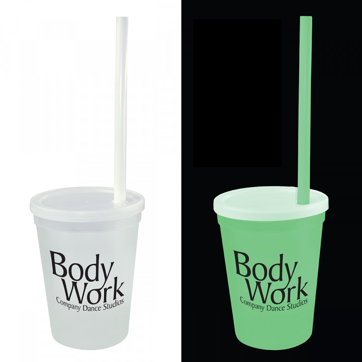 Glow in the Dark Stadium Cups with Logo