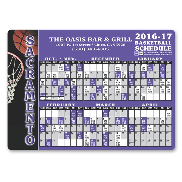Basketball Schedule in Bulk Promotional Wholesale