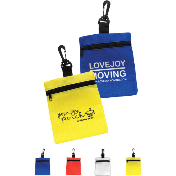 Mini ClipOn Promotional Zipper Pouches Polypropylene Coin Pouches