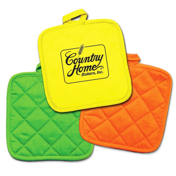 Kitchen Bright Pot Holder Personalized Oven Mitts & Pot Holders