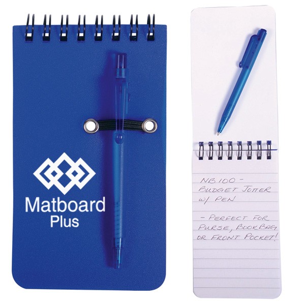 Budget Color Notepad Pen w/ Custom Logo Promo Notepad Pens in Bulk
