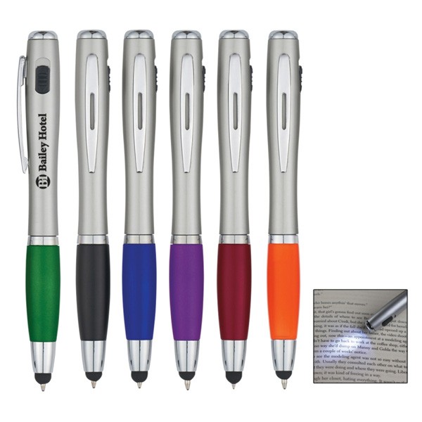 Custom Flashlight Pen and Stylus with LED light Custom Stylus Pens