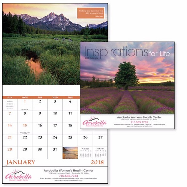 Vertically Hanging Inspiration Calendar with Imprint | Custom Calendar