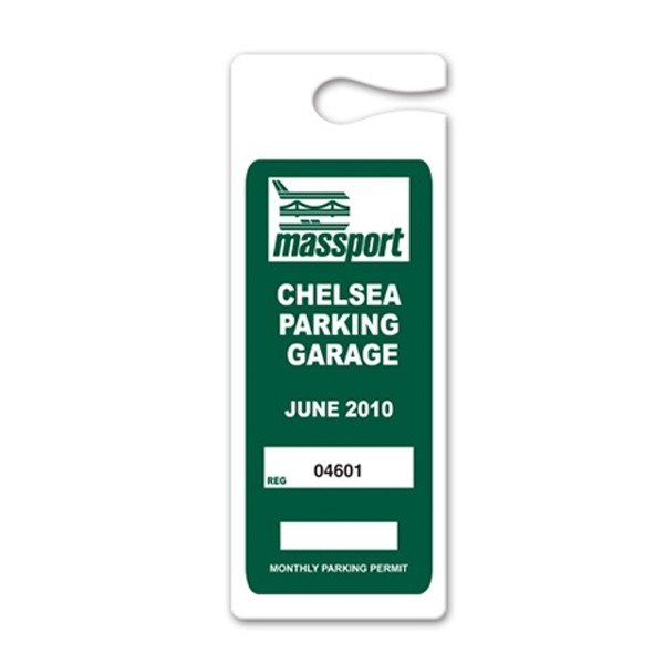 Large Rear View Mirror Hanger Imprinted Promo Parking Decals